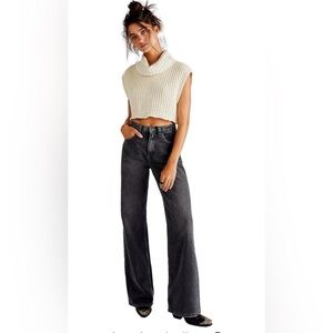 We The Free Black Charcoal Flare Jeans